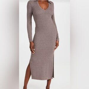 LNA CLOTHING Brown Niamh Midi Dress- Size 1X NWT